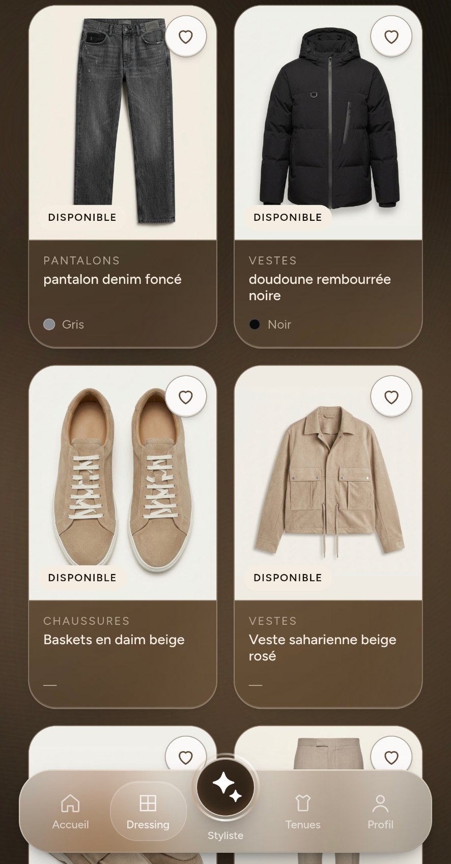 Capture réelle de Drezit : les vêtements de votre dressing